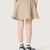 Mini-jupe Journey pour fille en gabardine de coton beige imprimée
