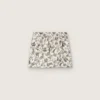 Mini-jupe Journey pour fille en toile de coton blanche à imprimé floral vert