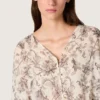 Mini-robe en coton pour femme à imprimé floral noir et blanc