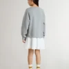 Mini-robe grise et blanche pour filles