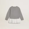 Mini-robe grise et blanche pour filles