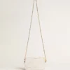 Mini Star Bag en cuir blanc beurre avec étoile ton sur ton