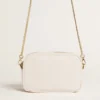 Mini Star Bag en cuir blanc beurre avec étoile ton sur ton