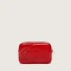 Mini Star Bag pour femme en cuir peint en rouge avec étoile ton sur ton