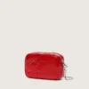 Mini Star Bag pour femme en cuir peint en rouge avec étoile ton sur ton