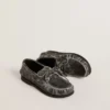 Mocassins Cruise junior en cuir noir vieilli