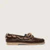 Mocassins Cruise pour homme en cuir marron foncé brillant