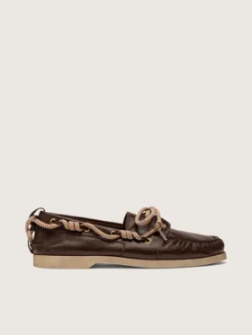 Mocassins Cruise pour homme en cuir marron foncé brillant