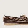 Mocassins Cruise pour homme en cuir marron foncé brillant