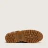 Mocassins Cruise pour femme en daim ciré marron avec lacets de randonnée gris tourterelle