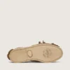 Mocassins Cruise pour femme en daim kaki avec franges et perles multicolores
