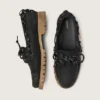 Mocassins Cruise pour homme en daim ciré noir avec lacets de randonnée noirs