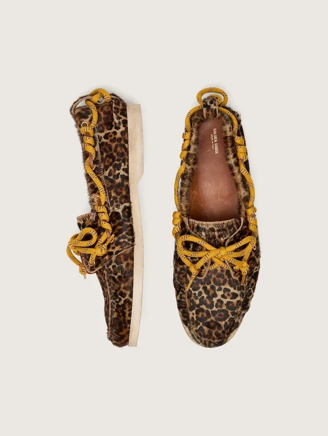 Mocassins Cruise pour homme en peau de poney à imprimé léopard