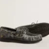 Mocassins Cruise Teen en cuir noir à effet vieilli