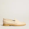 Mocassins Jerry en cuir blanc beurre