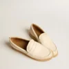 Mocassins Jerry en cuir blanc beurre