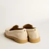 Mocassins Jerry en cuir blanc beurre