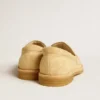 Mocassins Jerry en daim ciré écru