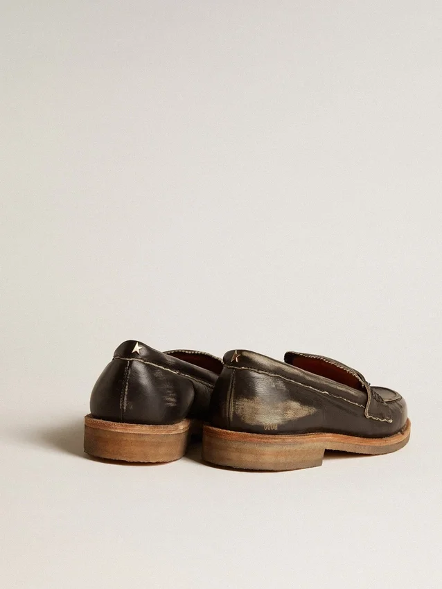 Mocassins Jerry pour femme en cuir noir