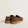 Mocassins Jerry pour femme en daim gris tourterelle
