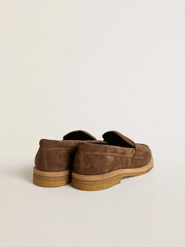 Mocassins Jerry pour femme en daim gris tourterelle
