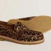 Mocassins Jerry pour femme en peau de poney à imprimé léopard