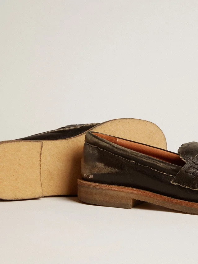 Mocassins Jerry pour homme en cuir noir