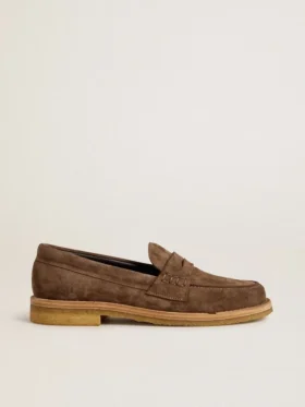 Mocassins Jerry pour homme en daim gris tourterelle