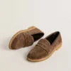 Mocassins Jerry pour homme en daim gris tourterelle