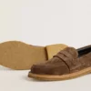 Mocassins Jerry pour homme en daim gris tourterelle