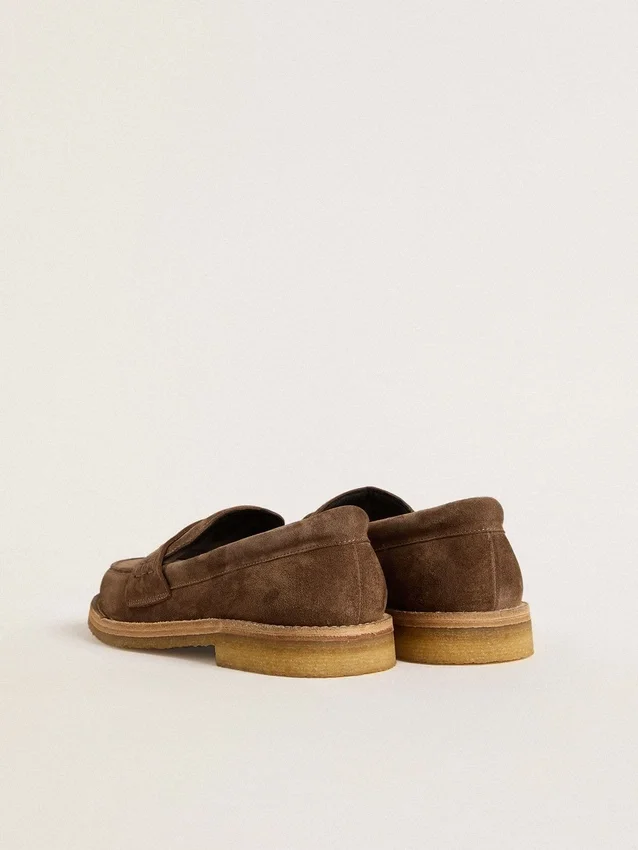 Mocassins Jerry pour homme en daim gris tourterelle