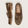 Mocassins Jerry pour homme en peau de poney à imprimé léopard