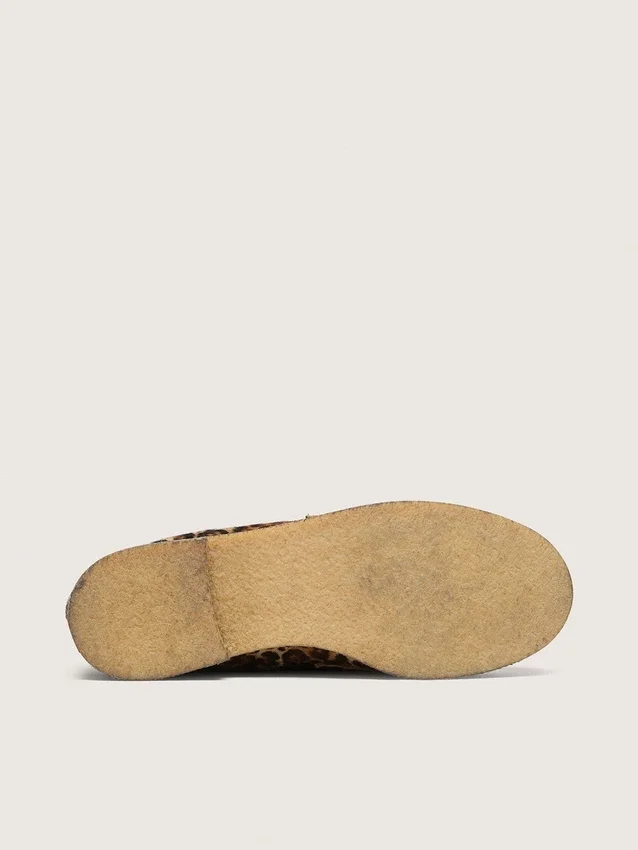 Mocassins Jerry pour homme en peau de poney à imprimé léopard