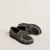 Mocassins Young Cruise en cuir noir vieilli