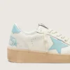 Modèle Ball Star pour femme en cuir blanc avec une étoile bleu clair