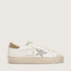 Modèle Hi Star pour femme avec étoile pailletée argentée et languette de talon en nubuck gris tourterelle