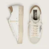 Modèle Hi Star pour femme avec étoile pailletée argentée et languette de talon en nubuck gris tourterelle