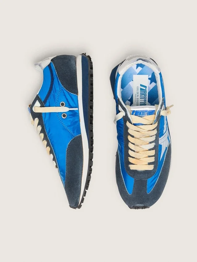Modèle Marathon pour homme avec tige en nylon bleu et étoile blanche