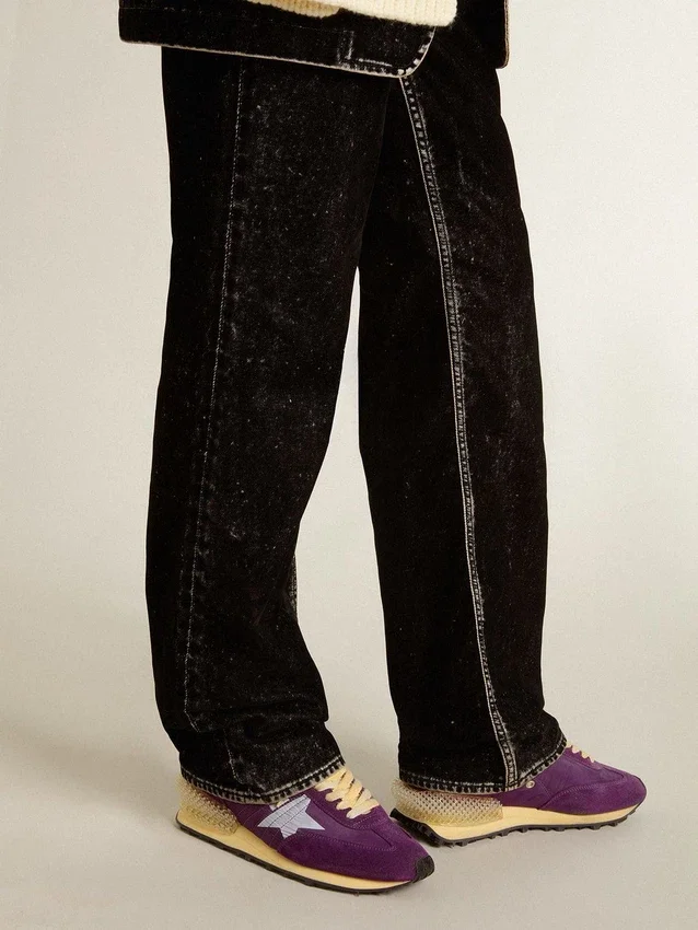 Modèle Marathon pour femme avec tige en nylon violet et étoile blanche