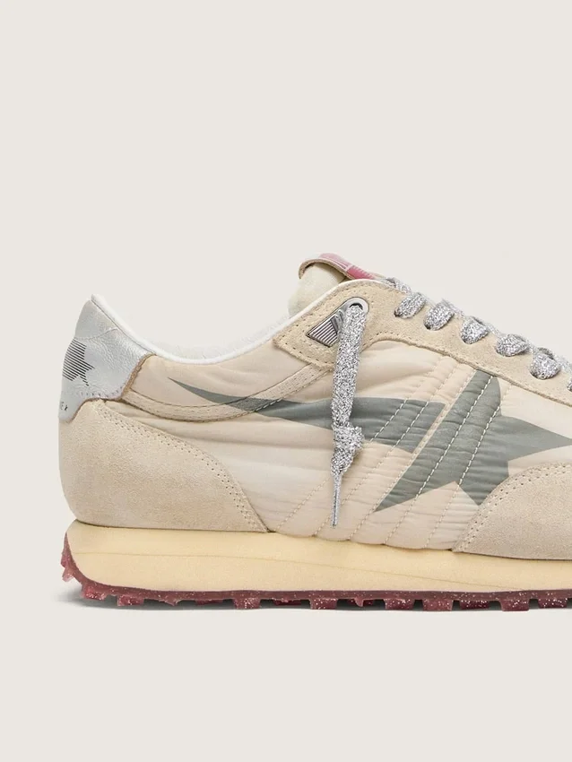 Modèle Marathon pour homme avec tige en nylon beige et étoile grise