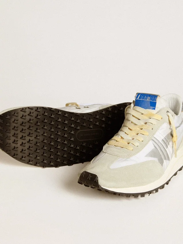 Modèle Marathon pour homme avec tige en nylon blanc et étoile argentée