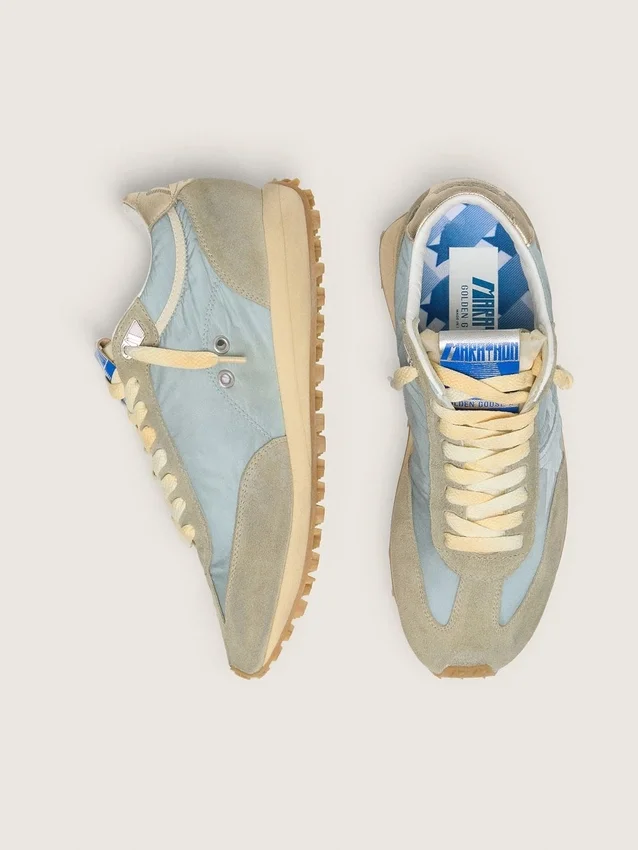 Modèle Marathon pour homme avec tige en nylon bleu clair et étoile bleu pastel