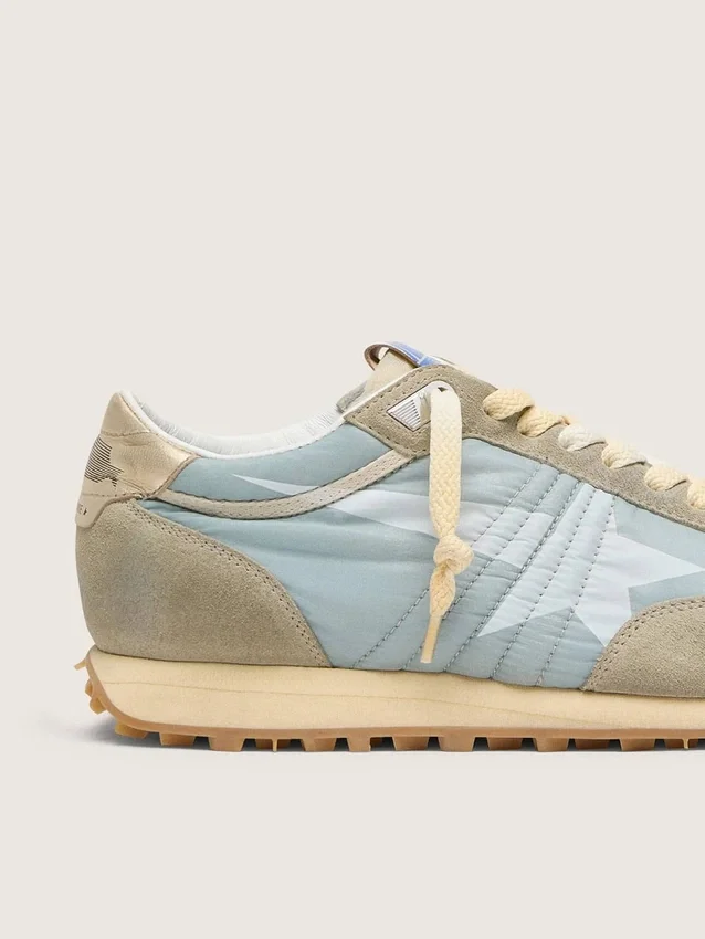 Modèle Marathon pour homme avec tige en nylon bleu clair et étoile bleu pastel