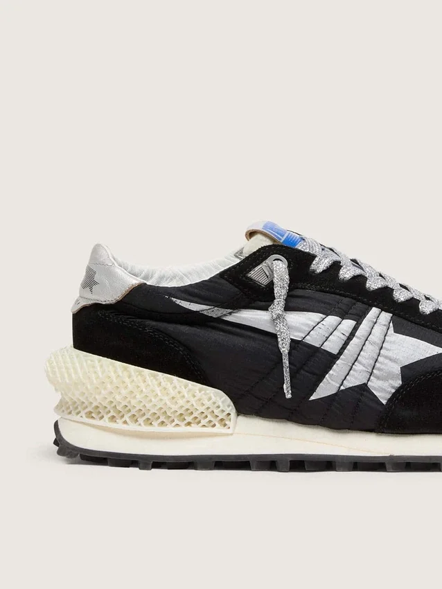 Modèle Marathon pour homme avec tige en nylon ripstop noir et étoile argentée