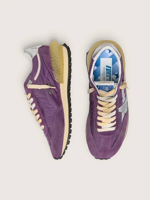 Modèle Marathon pour femme avec tige en nylon violet et étoile blanche