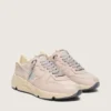 Modèle Running Sole pour femme en cuir rose poudré avec étoile argentée