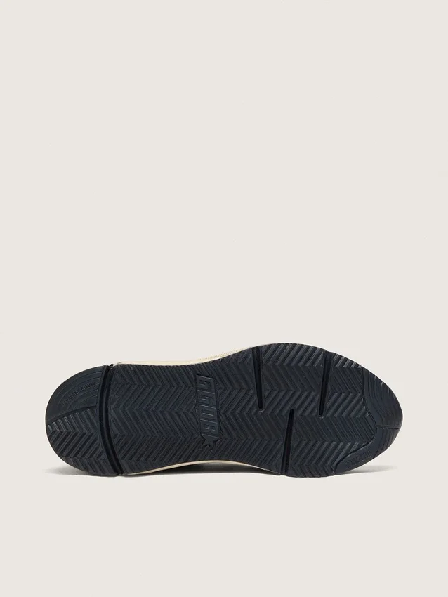 Modèle Running Sole pour femme en cuir rose poudré avec étoile argentée