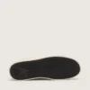 Modèle Stardan pour femme en cuir nappa écru avec étoile pailletée dorée et languette au talon
