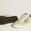 Modèle Stardan pour homme en nubuck et cuir craquelé avec étoile en cuir métallisé argenté