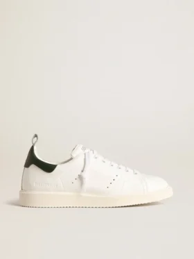 Modèle Starter d’origine bio avec languette de talon en cuir vert